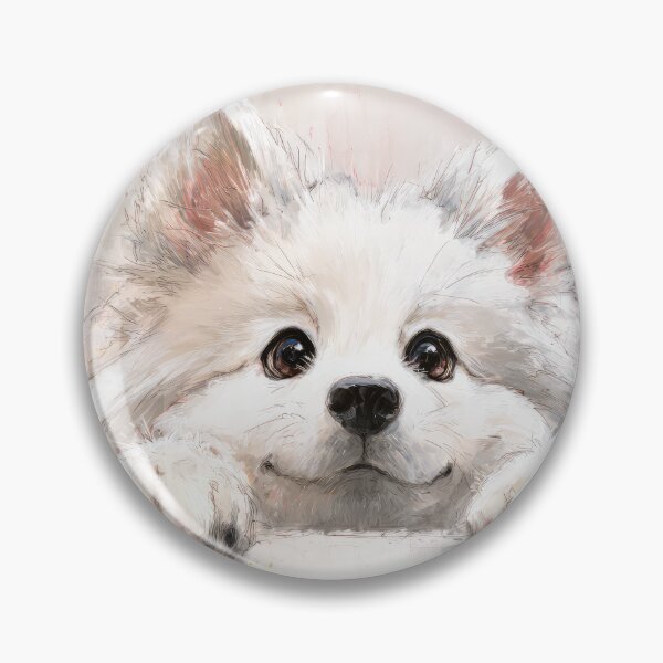 Item preview, Canadian Eskimo Dog Peeking over Wall 02 designed and sold by Elisabeth Lucas.