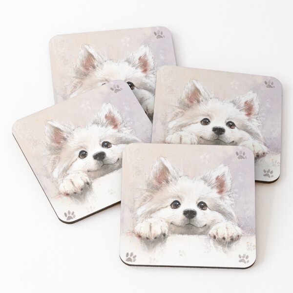 Item preview, Canadian Eskimo Dog Peeking over Wall 02 designed and sold by Elisabeth Lucas.