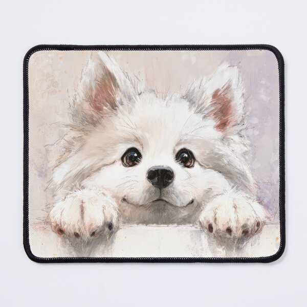 Item preview, Canadian Eskimo Dog Peeking over Wall 02 designed and sold by Elisabeth Lucas.