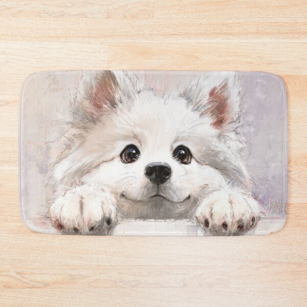 Item preview, Canadian Eskimo Dog Peeking over Wall 02 designed and sold by Elisabeth Lucas.