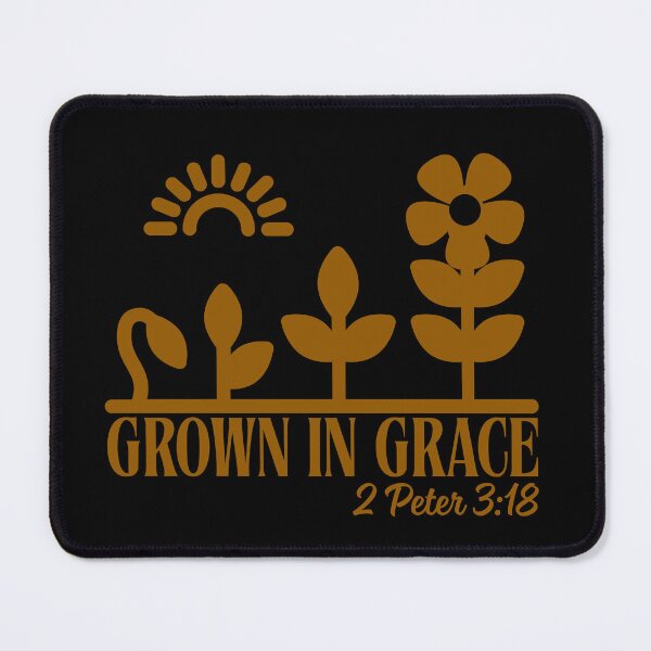 Item preview, Grow in Grace – 2 Peter 3:18 - Brown Typography Design designed and sold by MoriaStore.