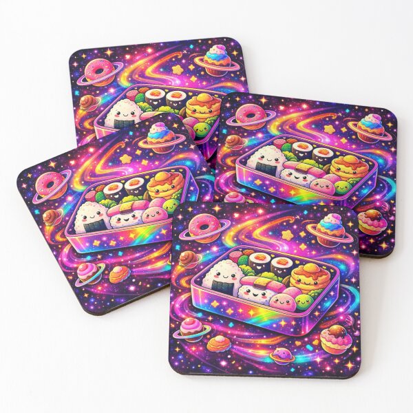 Item preview, Psychedelic Cosmic Bento | Trippy Kawaii Dessert Illustration on Phone designed and sold by MeghannsMinimalMeals.