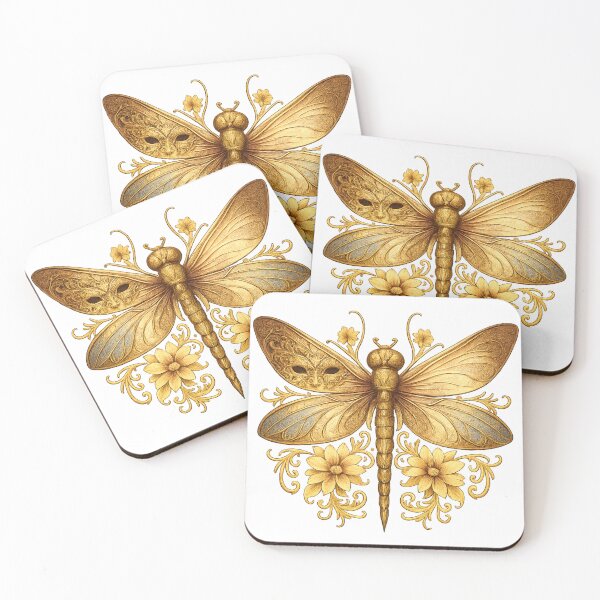 Item preview, Golden Dragonfly Dark Feminine Art designed and sold by CottonandQuill.