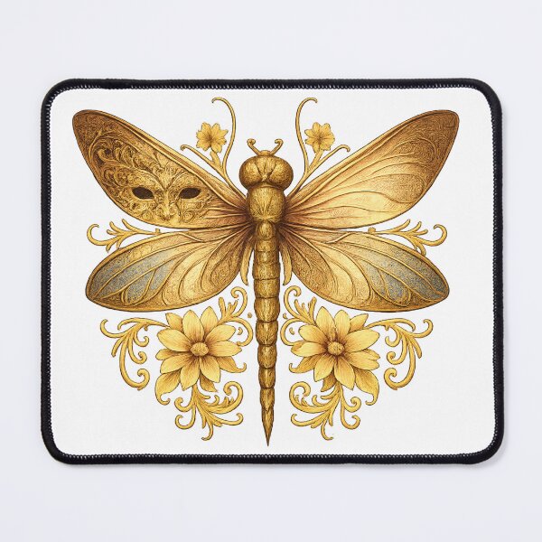 Item preview, Golden Dragonfly Dark Feminine Art designed and sold by CottonandQuill.