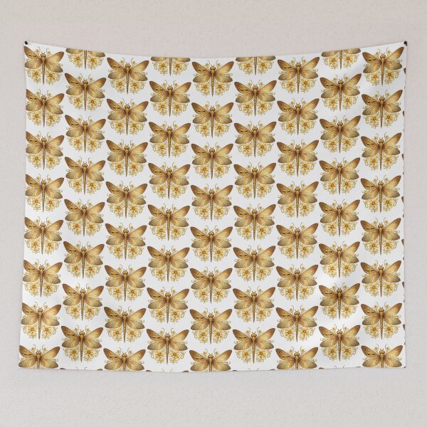 Item preview, Golden Dragonfly Dark Feminine Art designed and sold by CottonandQuill.