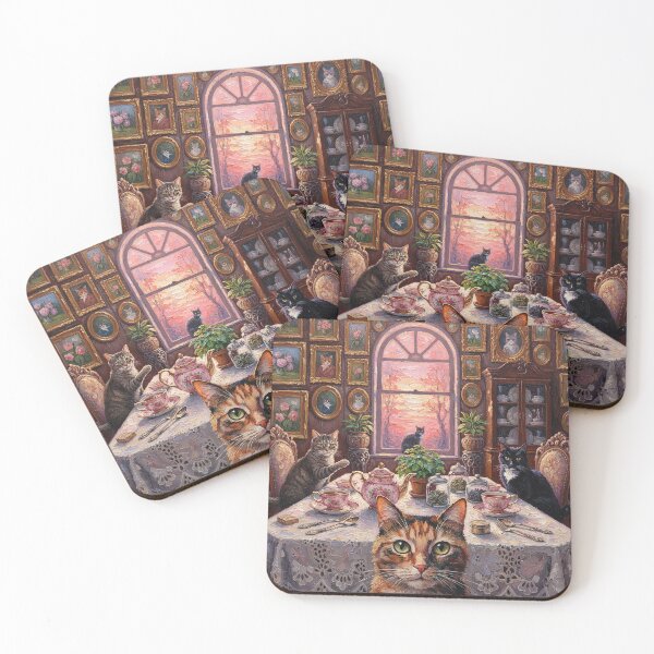 Item preview, Cozy Cat Sunset Teaparty  designed and sold by AlyLucid.