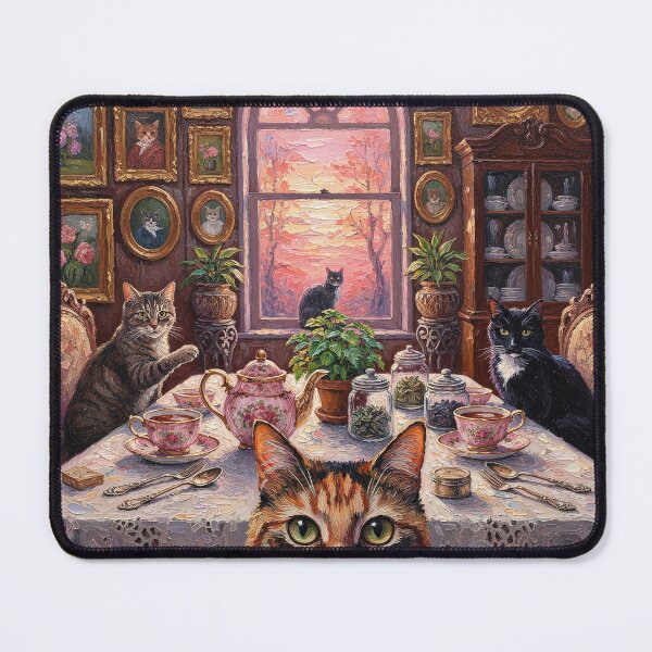 Item preview, Cozy Cat Sunset Teaparty designed and sold by AlyLucid.