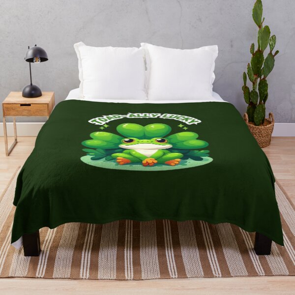Item preview, Toad-Ally Lucky Cute Frog: St. Patrick's Day Clover Pun Art designed and sold by HopeAndHustle.