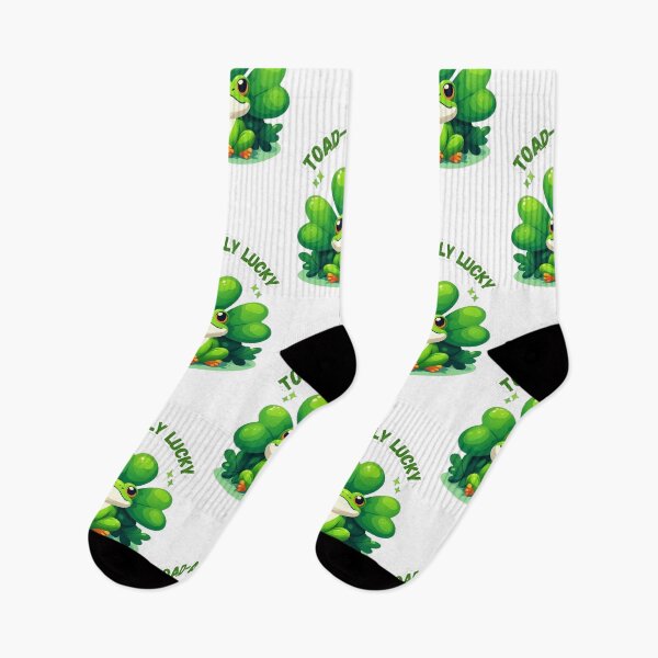 Item preview, Toad-Ally Lucky Cute Frog: St. Patrick's Day Clover Pun Art designed and sold by HopeAndHustle.