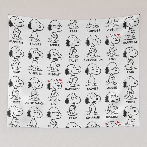 Item preview, Playful Cartoon Snoopy Dog – Various Poses and Emotions designed and sold by Arte Cartoon From TagTeam Group.