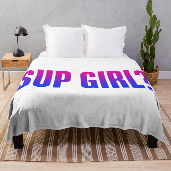 Item preview, Sup Girl? Pink and Blue Bold designed and sold by Memes N Lore .