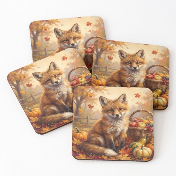 Item preview, Autumn Fox with Harvest Basket designed and sold by Bappy888.