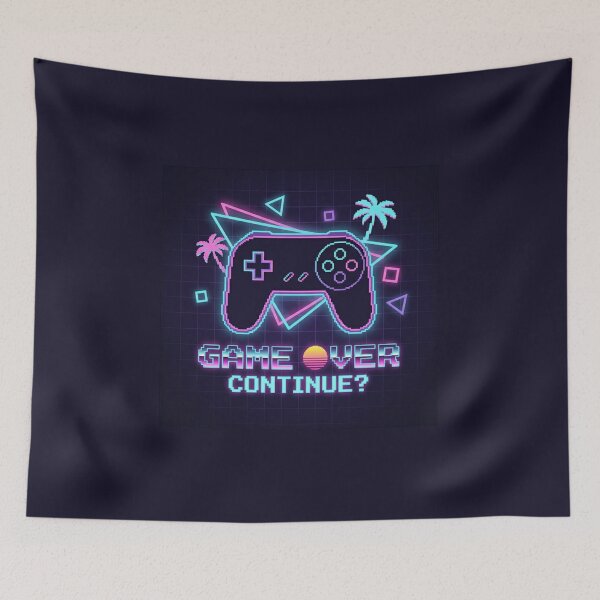 Item preview, Game Over Continue - Retro Vaporwave Gaming Controller Pixel Art Design designed and sold by ZoomTaDesign.