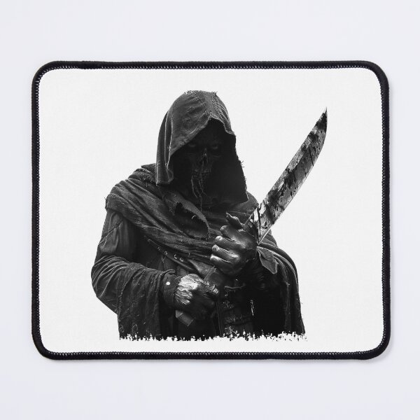Item preview, Hooded Reaper with Machete | Dark Gothic Assassin Horror Art designed and sold by inkoutninja.
