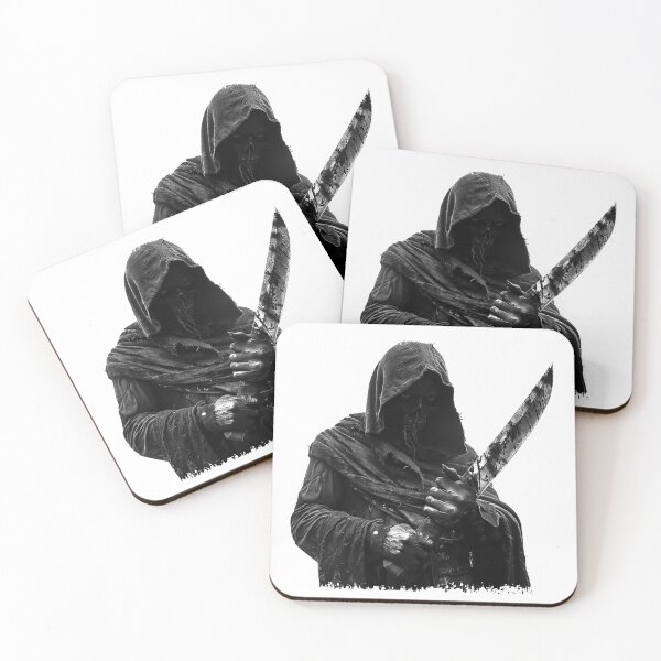 Item preview, Hooded Reaper with Machete | Dark Gothic Assassin Horror Art designed and sold by inkoutninja.