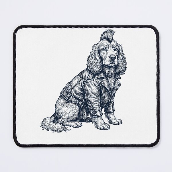Item preview, Vintage Cocker Spaniel Punk Mowhawk Dog Mom Dad designed and sold by DoodleTortle.