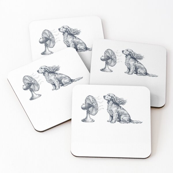Item preview, Vintage Cocker Spaniel With Fan Dog Mom Dad designed and sold by DoodleTortle.