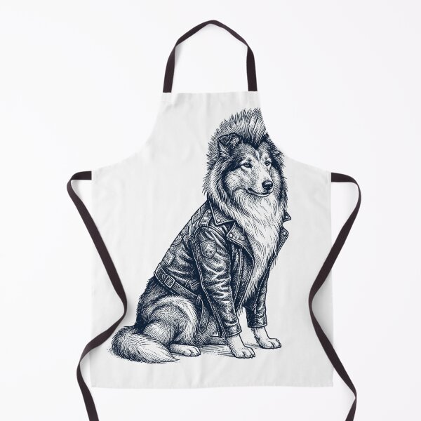 Item preview, Vintage Collie Punk Mowhawk Dog Mom Dad designed and sold by DoodleTortle.