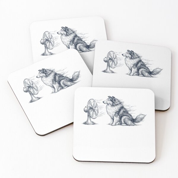 Item preview, Vintage Collie With Fan Dog Mom Dad designed and sold by DoodleTortle.