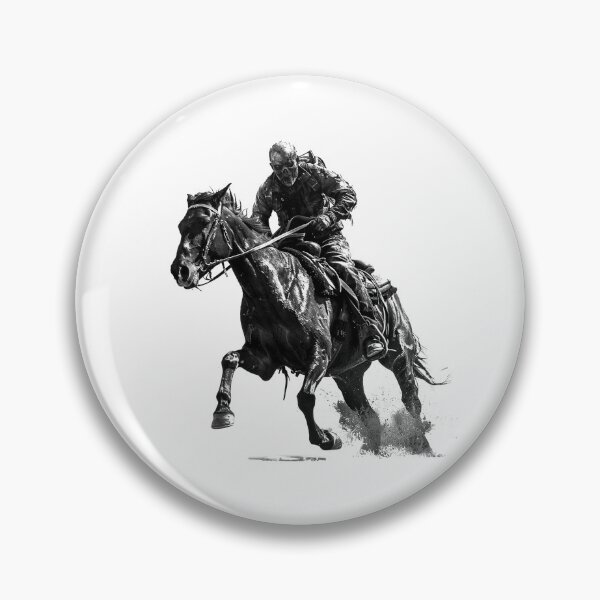 Item preview, Undead Rider on Horse | Dark Fantasy Zombie Cowboy Horror Art designed and sold by inkoutninja.