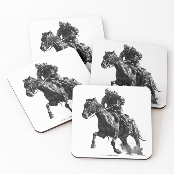 Item preview, Undead Rider on Horse | Dark Fantasy Zombie Cowboy Horror Art designed and sold by inkoutninja.