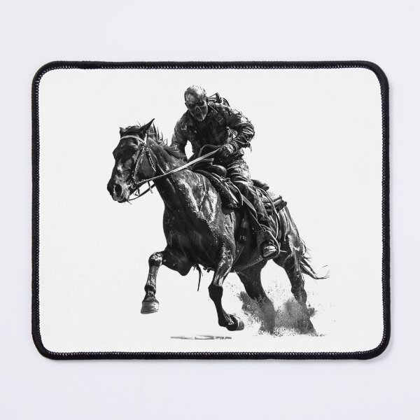 Item preview, Undead Rider on Horse | Dark Fantasy Zombie Cowboy Horror Art designed and sold by inkoutninja.