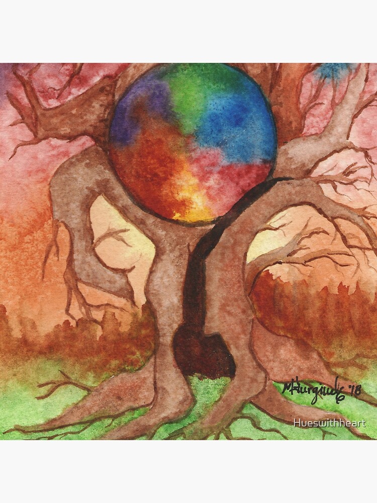 Thumbnail 2 of 2, Tote Bag, Macrocosm, nature, watercolor designed and sold by Hueswithheart.