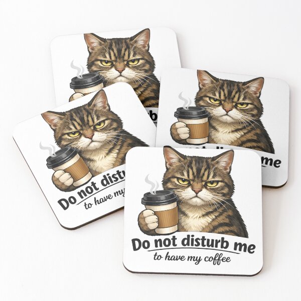 Item preview, Do not disturb me to have my coffee - Cat  designed and sold by Kar114.