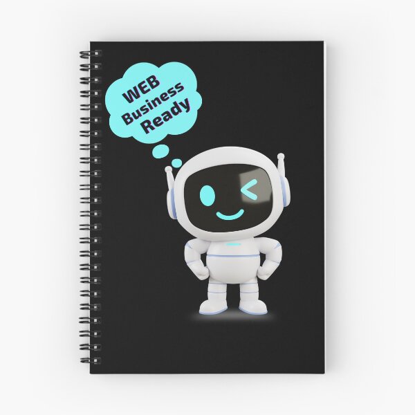 Item preview, Web Business Ready – Cute Tech Robot Design  designed and sold by Ink & Soul.