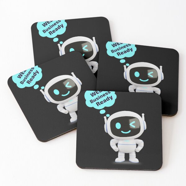 Item preview, Web Business Ready – Cute Tech Robot Design  designed and sold by Ink & Soul.