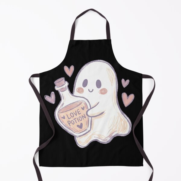 Item preview, Cute Ghost Holding a Love Potion – Kawaii Pastel Illustration designed and sold by cr6zym1nd.