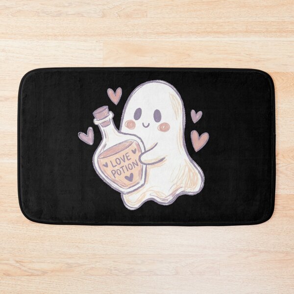 Item preview, Cute Ghost Holding a Love Potion – Kawaii Pastel Illustration designed and sold by cr6zym1nd.