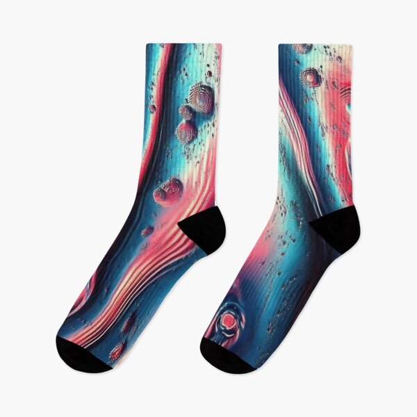 Item preview, Vertical Meltdown – Viscous Red & Teal Abstract designed and sold by B-Russ-Stuff.
