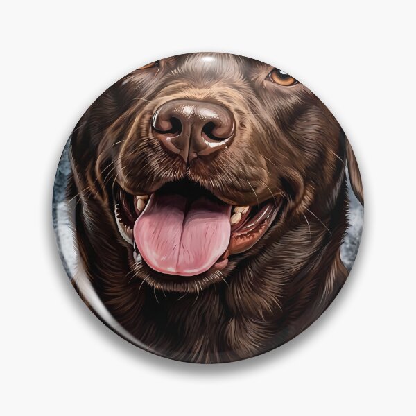 Item preview, Chocolate Labrador Portrait with Abstract Background designed and sold by CandyCaneKennie.