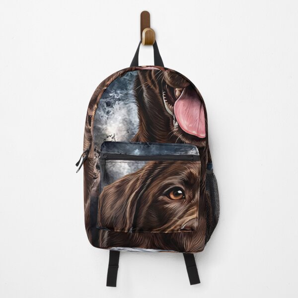 Item preview, Chocolate Labrador Portrait with Abstract Background designed and sold by ChiqueAvenue.