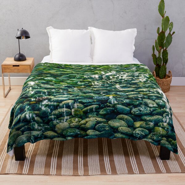 Item preview, River Stones Beneath Clear Water – Pebble Bed Reflection Nature Photography designed and sold by aadventures.