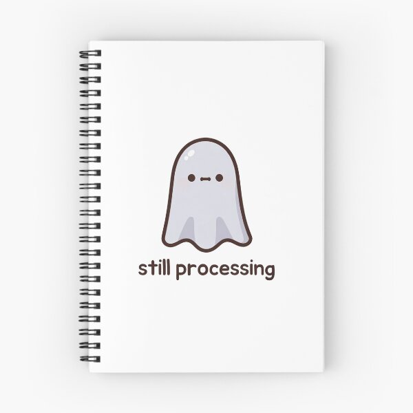 Item preview, Cute Ghost Still Processing Funny Sticker Mood designed and sold by SassyArtistry.