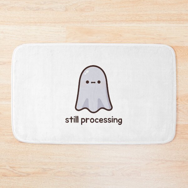 Item preview, Cute Ghost Still Processing Funny Sticker Mood designed and sold by SassyArtistry.
