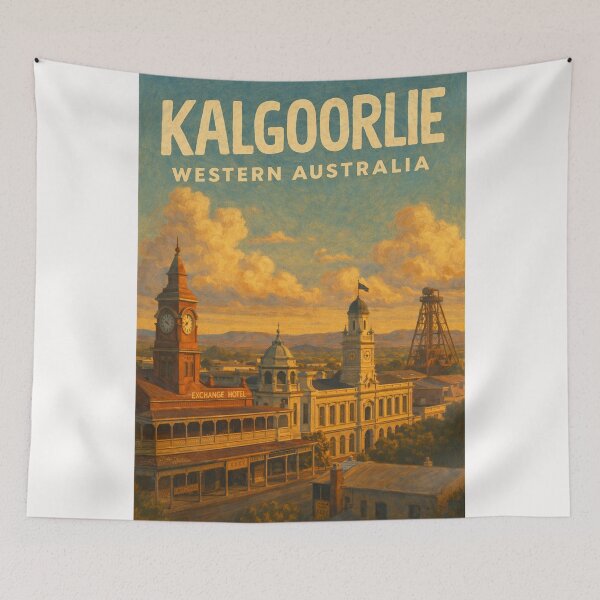 Item preview, Kalgoorlie Historic Town Centre with Clock Towers and Goldfields Architecture designed and sold by Places On Earth.
