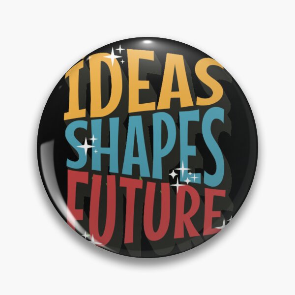 Item preview, Ideas Shapes Future - Retro 3D Motivational Typography designed and sold by GenZFashion000.