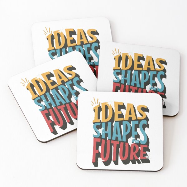 Item preview, Ideas Shapes Future - Retro 3D Motivational Typography designed and sold by GenZFashion000.