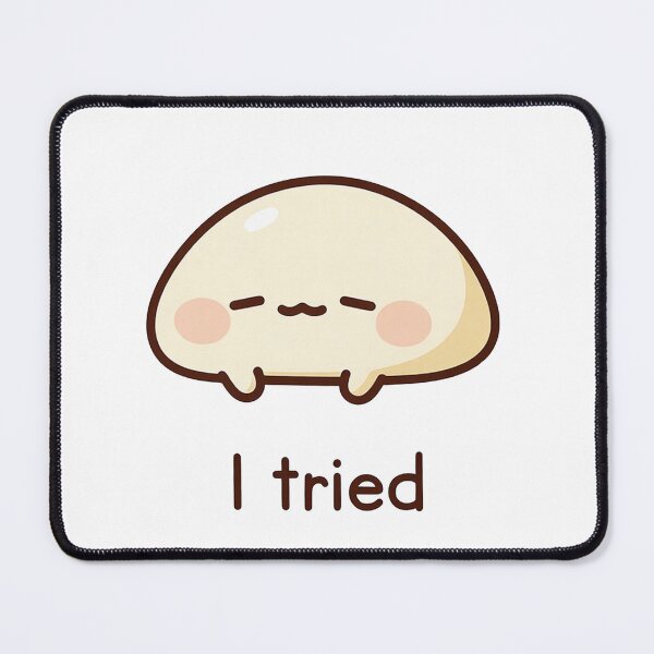 Item preview, Cute Tired Blob I Tried Funny Sticker designed and sold by SassyArtistry.