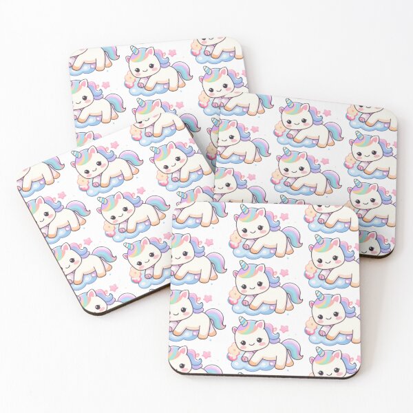 Item preview, Kawaii Unicorn on Cloud – Rainbow Pastel Fantasy Stickers designed and sold by Kallandra.