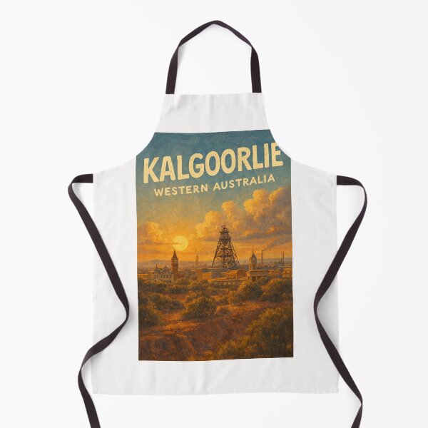Item preview, Kalgoorlie Goldfields at Sunset with Mining Towers and Historic Skyline designed and sold by Places On Earth.