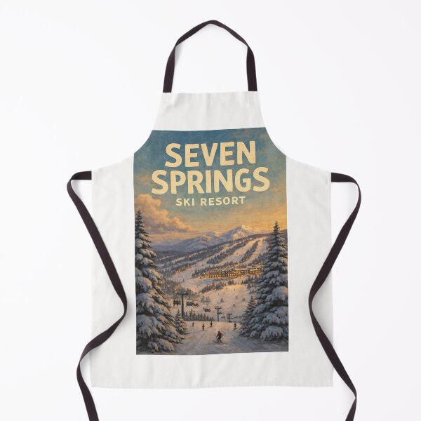 Item preview, Seven Springs Pennsylvania Winter Resort with Snowy Slopes and Skiers designed and sold by Places On Earth.