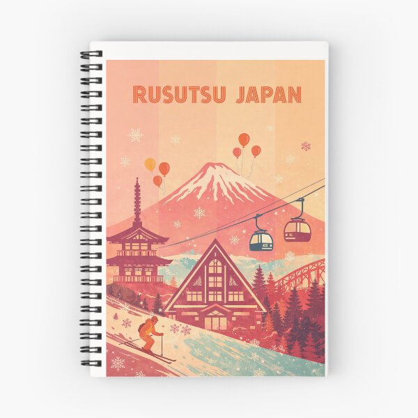 Item preview, Rusutsu Japan Ski Resort with Mount Yotei and Pagoda in Sunset Glow designed and sold by Places On Earth.