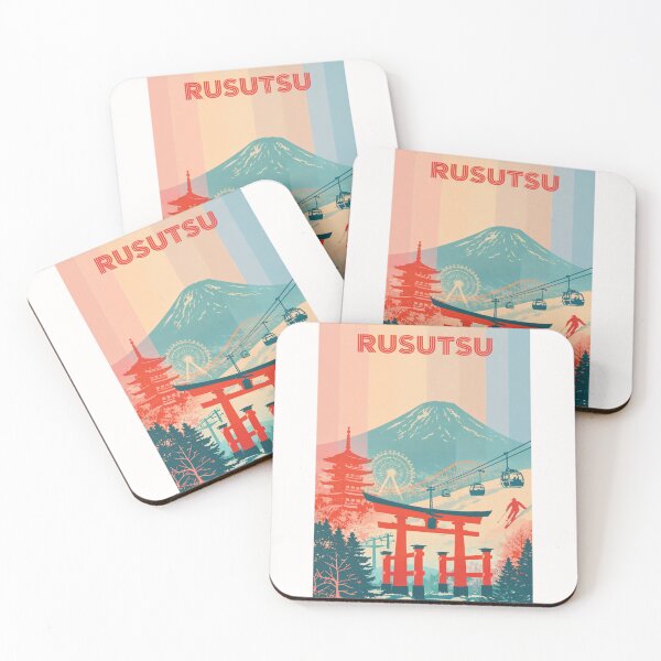 Item preview, Rusutsu Ski Area with Mount Yotei, Torii Gate, and Amusement Attractions designed and sold by Places On Earth.