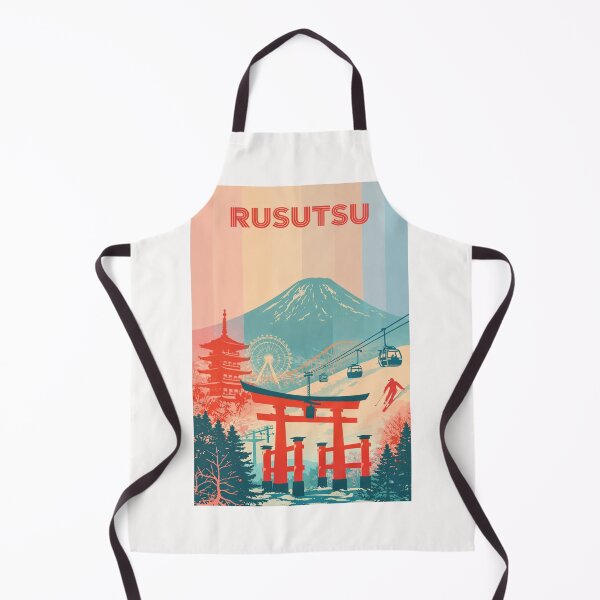 Item preview, Rusutsu Ski Area with Mount Yotei, Torii Gate, and Amusement Attractions designed and sold by Places On Earth.