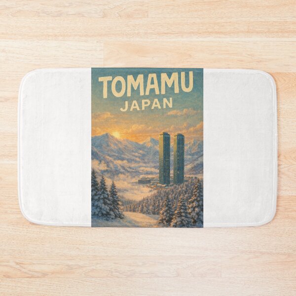 Item preview, Tomamu Japan Ski Resort with Twin Towers and Hokkaido Mountain Sunrise designed and sold by Places On Earth.