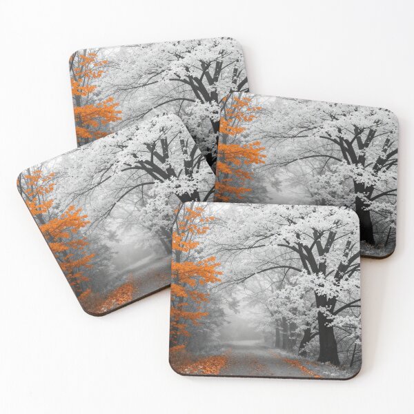 Item preview, Orange Leaves in the Misty Forest designed and sold by PixelVibe782.